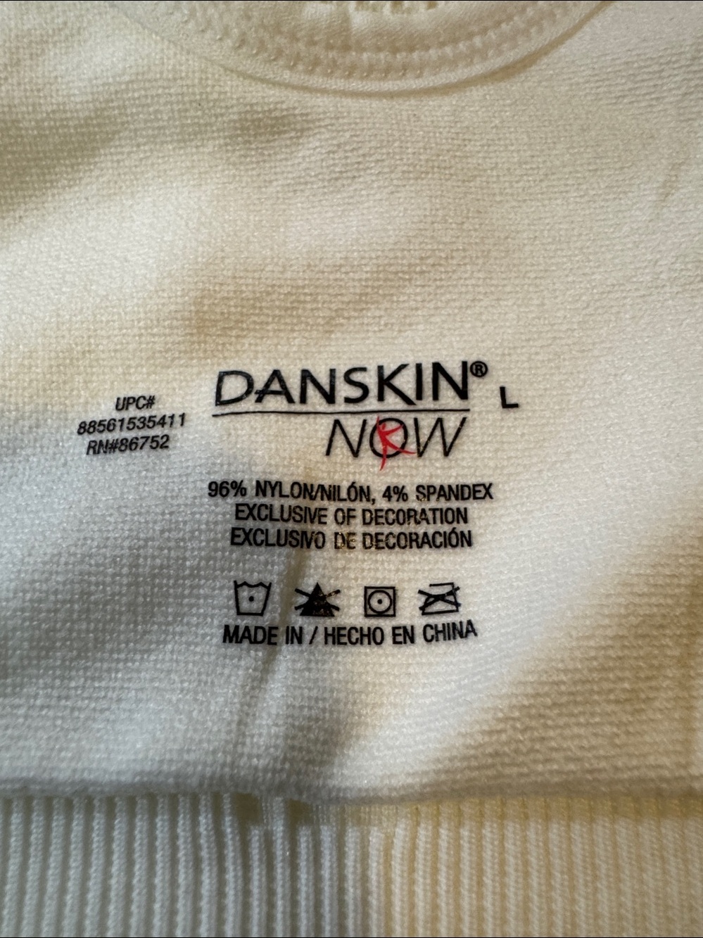 Danskin Racerback Sports Bras - White & Hot Pink/Black -2-Pack - Picture 3 of 6